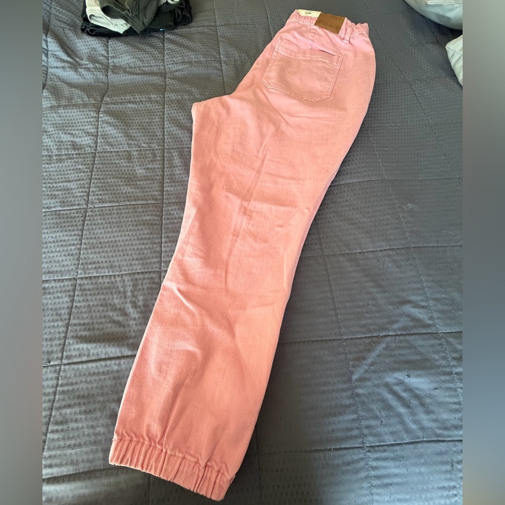 NWT Judy Blue Women’s High Rise  Pink Elastic/Tie Waist Jogger Pants Size 18W - Picture 3 of 8